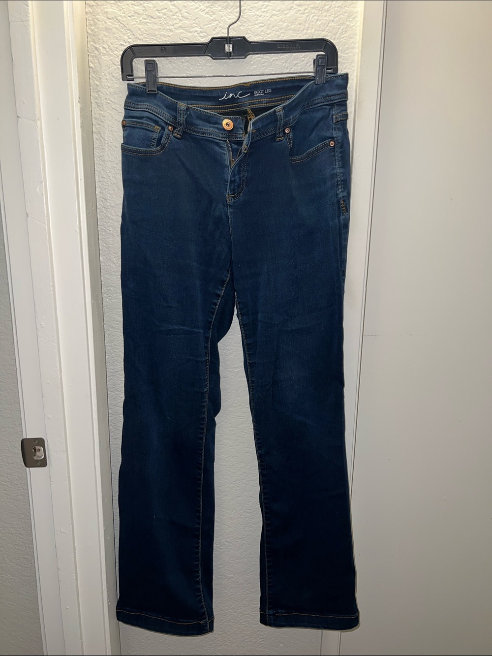 INC International Concepts Women's Dark Indigo Bootcut Jeans
